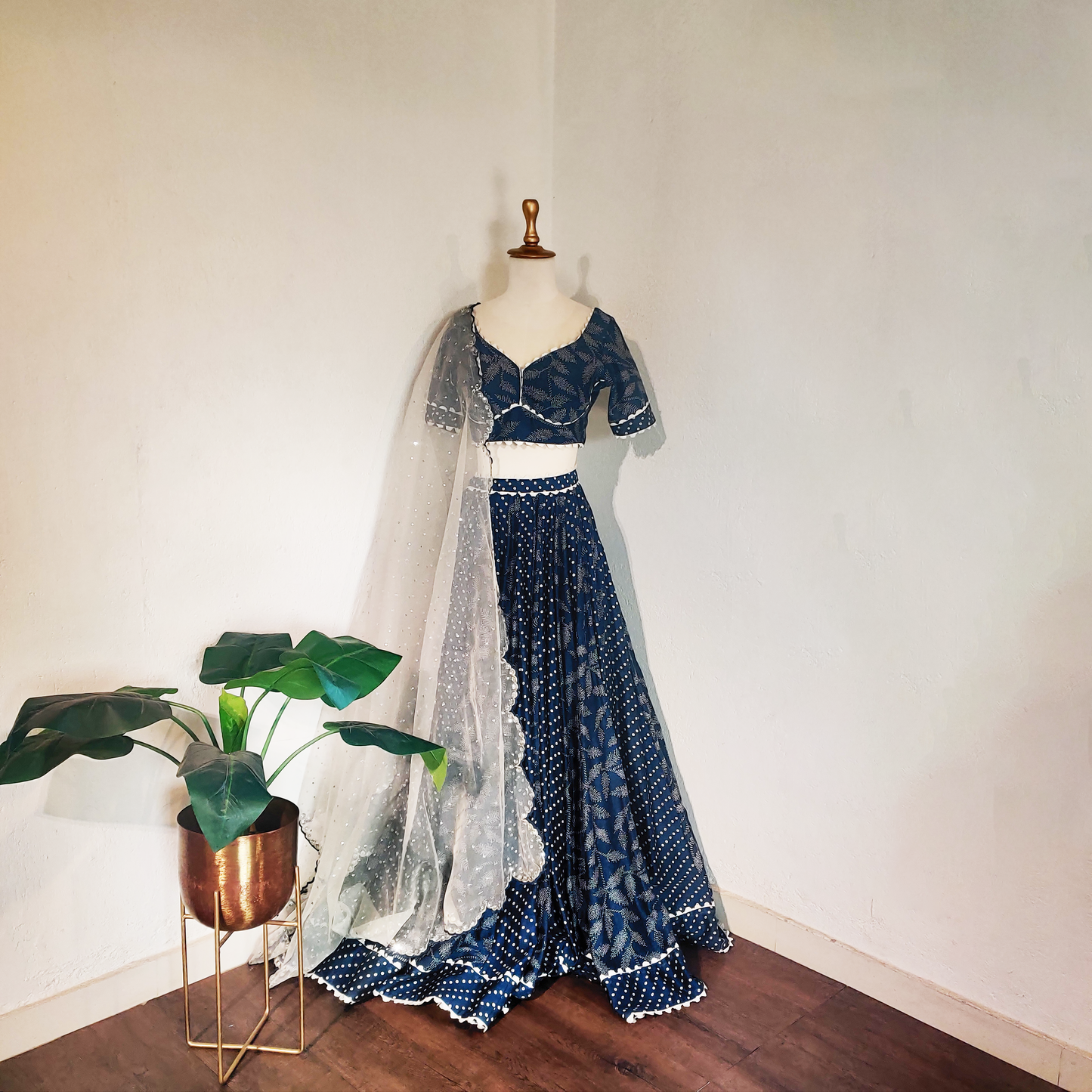 AVANTARA LEHENGA BLUE